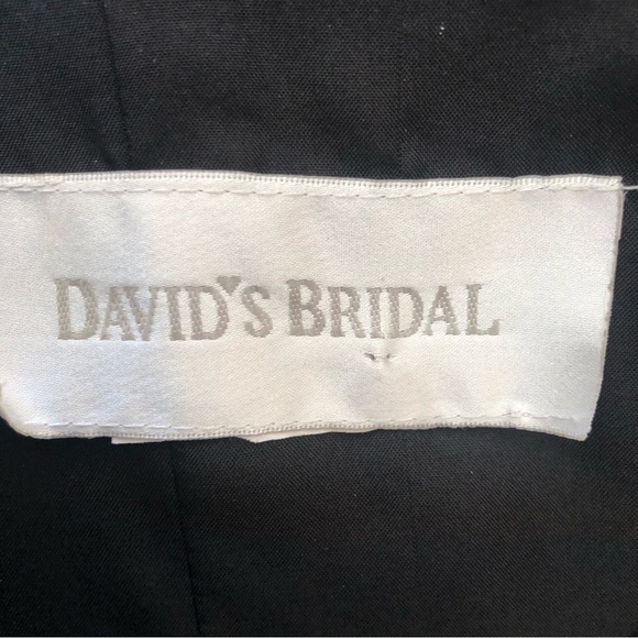 David’s Bridal Black Strapless Cocktail Mini Dress Empire Waist Sz. 6 - Picture 8 of 8